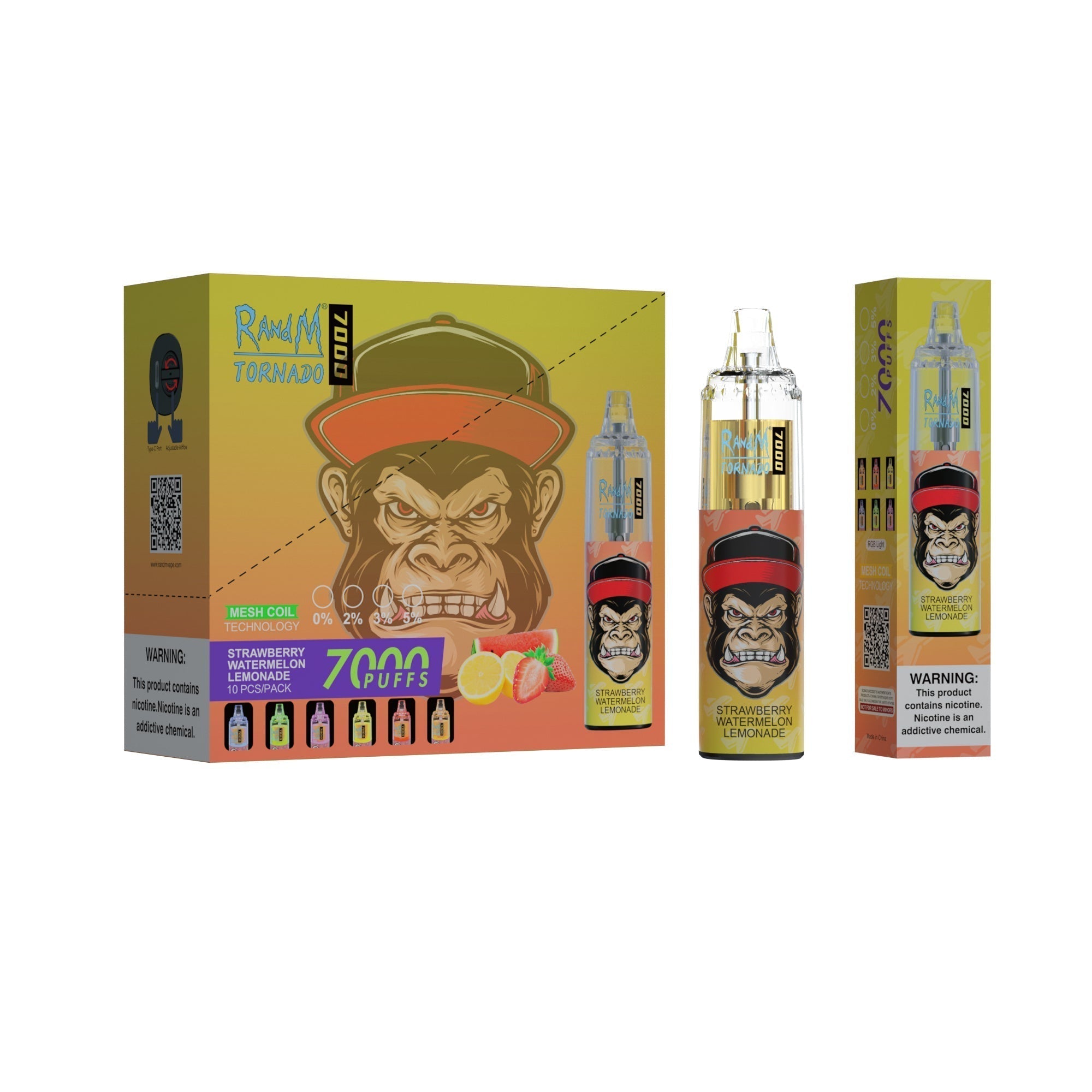 RAndM Tornado 7000 Puffs Wegwerp Vape (Doos van 10)