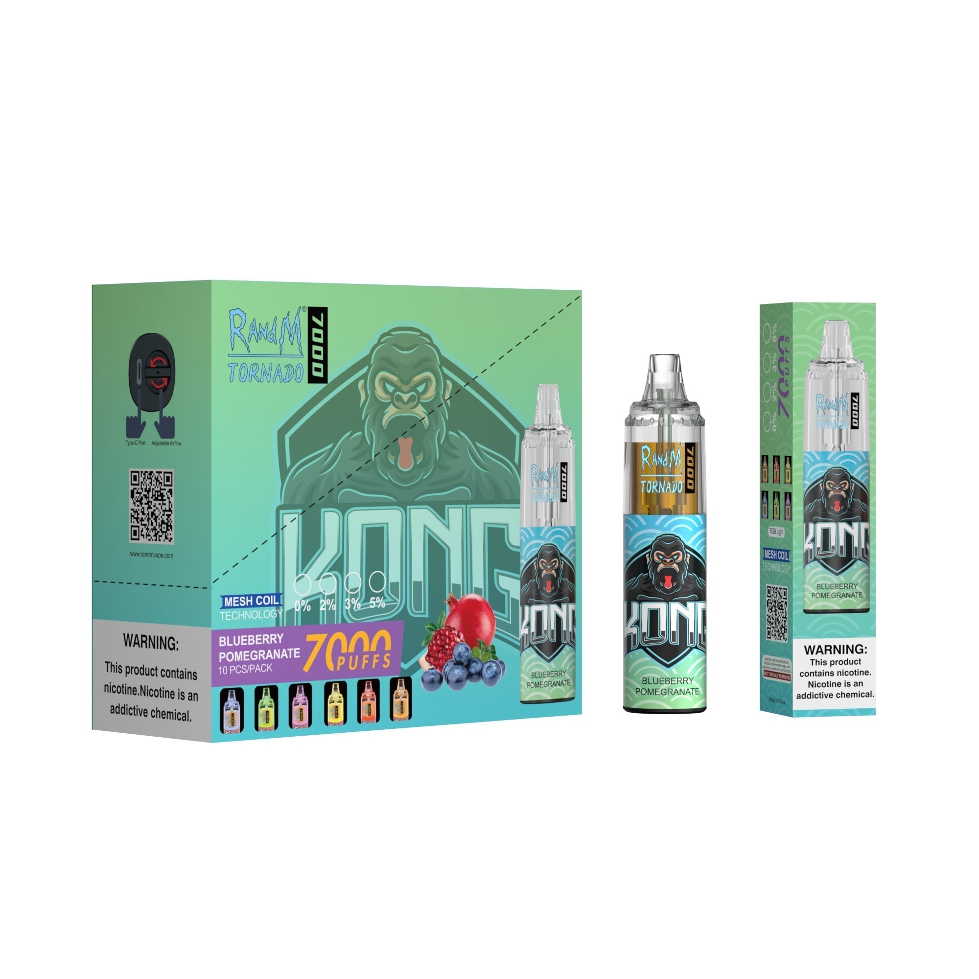 RAndM Tornado 7000 Puffs Wegwerp Vape (Doos van 10)