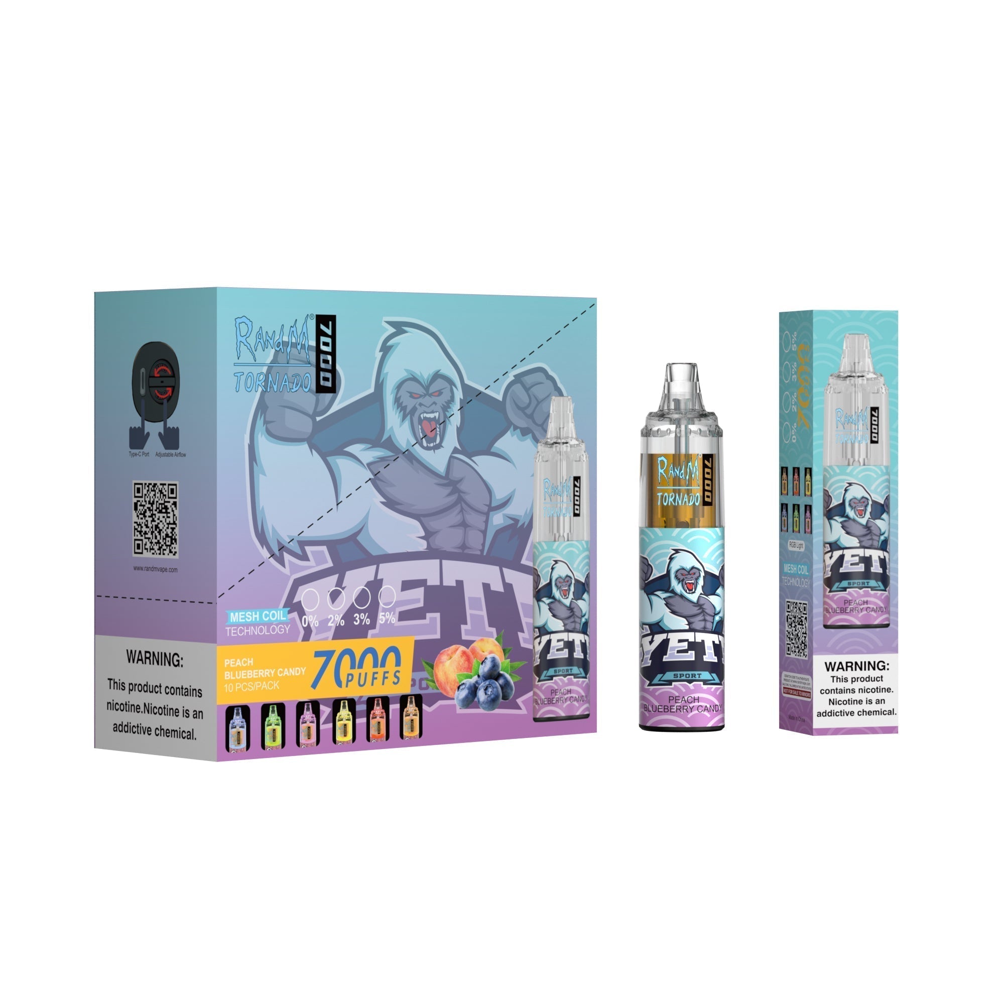 RAndM Tornado 7000 Puffs Wegwerp Vape (Doos van 10)