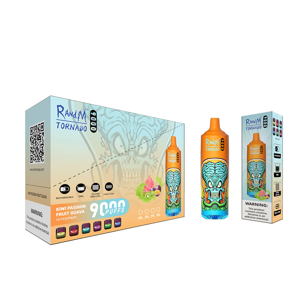 RAndM Tornado 9000 Puffs Wegwerp Vape (Doos van 10)