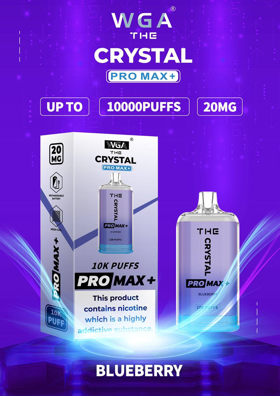 The Crystal Pro Max + 10000 Wegwerp Vape (Doos van 10)