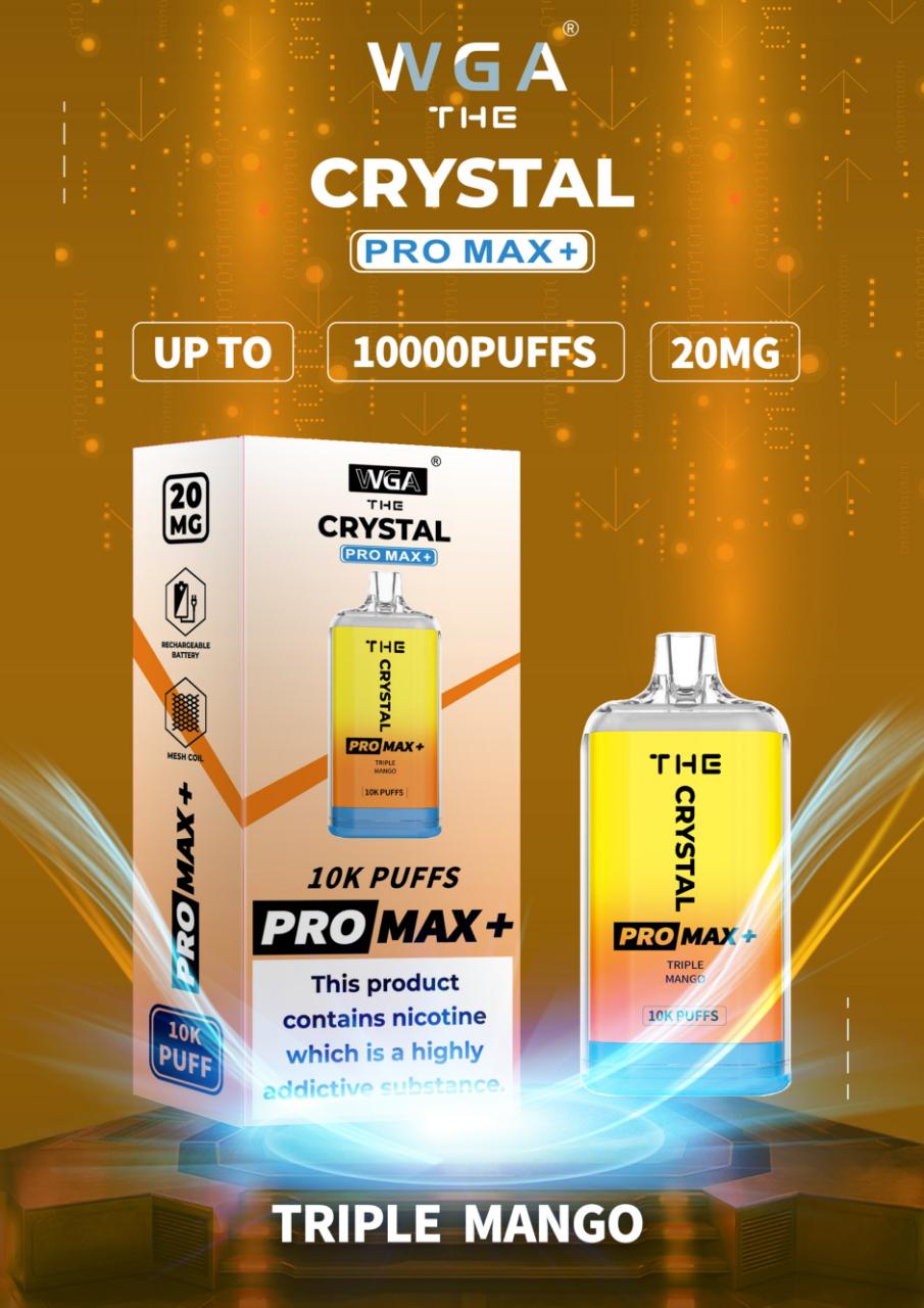 The Crystal Pro Max + 10000 Wegwerp Vape (Doos van 10)