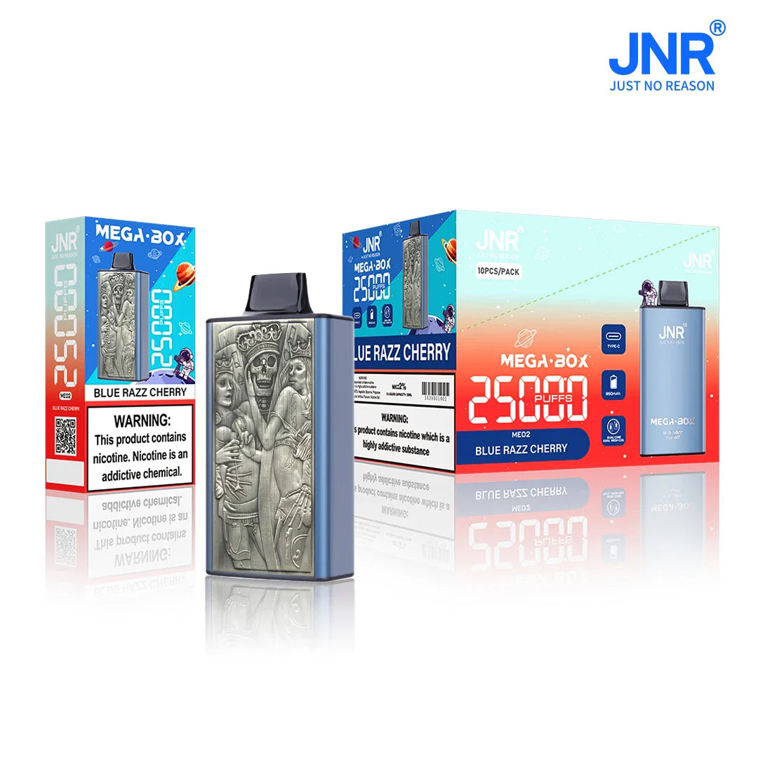 JNR Mega Box 25000 Puffs Wegwerp Vape (Doos van 10)