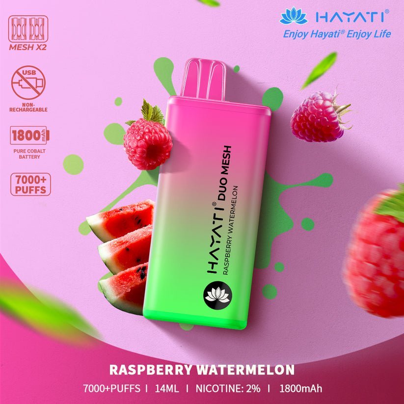 Hayati Duo Mesh 7000 Puffs Wegwerp Vape (Doos van 10)